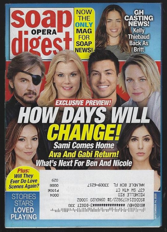 SOAP OPERA DIGEST SEPTEMBER 14, 2020