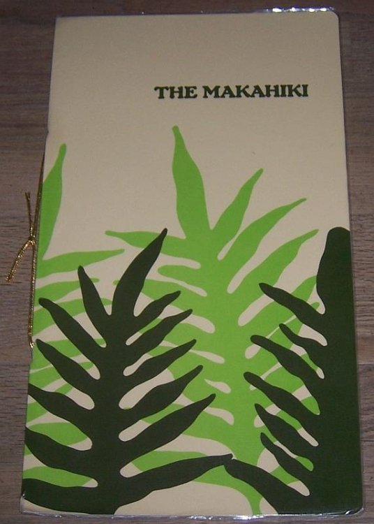 MENU THE MAKAHIKI, HILTON HAWAIIAN VILLAGE, WAIKIKI BEACH RESORT, HAWAII