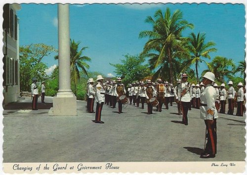 CHANGING OF THE GUARD AT GOVERNMENT HOUSE, NASSAU, BAHAMAS