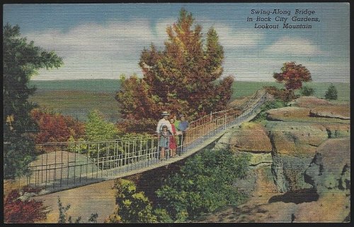 SWING ALONG BRIDGE, ROCK CITY GARDENS, TENNESSEE
