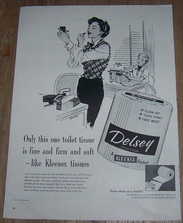 1953 DELSEY LIFE MAGAZINE ADVERTISEMENT