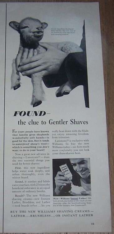 1953 WILLIAMS SHAVING CREAM MAGAZINE ADVERTISEMENT
