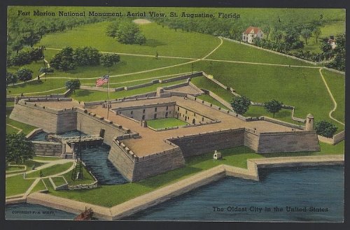 FORT MARION NATIONAL MONUMENT, AERIAL VIEW, ST. AUGUSTINE, FLORIDA
