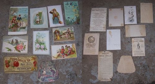 LOT OF TEN SCRAP VICTORIAN CHILDREN, ROSE JELLY LABEL