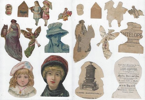 LOT OF NINE SCRAP VICTORIAN TRADE CARDS FEATURING LADIES