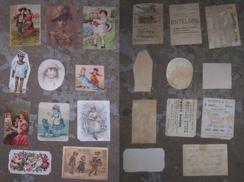 LOT OF ELEVEN VICTORIAN TRADE CARDS SCRAP WITH CHILDREN