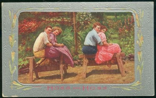 TWO COURTING COUPLES, HOSS AND HOSS