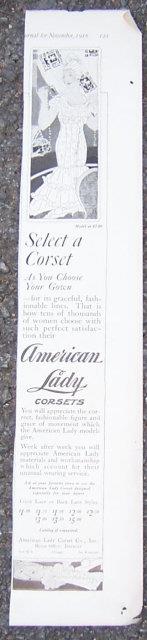 1916 LADIES HOME JOURNAL AMERICAN LADY CORSETS MAGAZINE ADVERTISEMENT