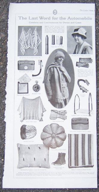 1916 LADIES HOME JOURNAL PAGE LAST WORD FOR THE AUTOMOBILE ACCESSORIES