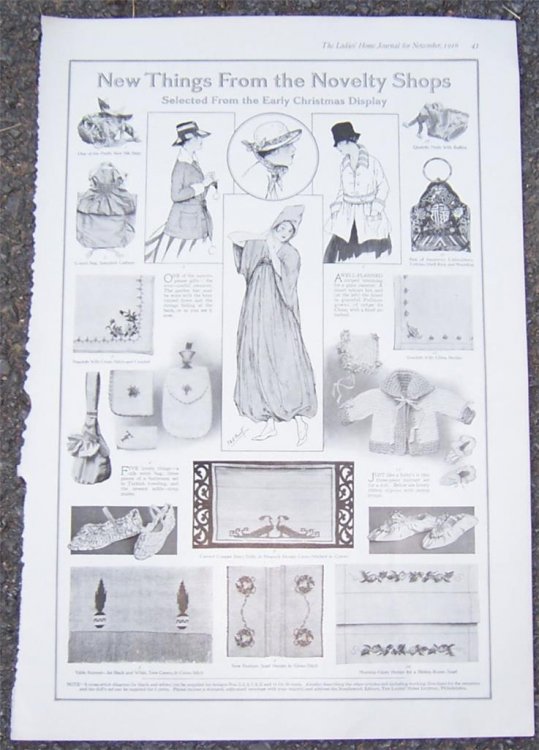 1916 LADIES HOME JOURNAL PAGE NEW THINGS FROM THE NOVELTY SHOPS
