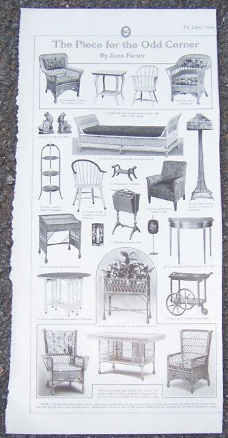 1916 LADIES HOME JOURNAL PAGE FOR FURNITURE FOR THE ODD CORNER