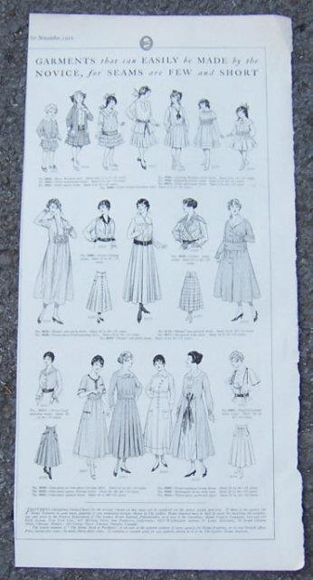 1916 LADIES HOME JOURNAL PAGE FOR GARMENTS THAT ARE EASILY MADE FOR WOMEN