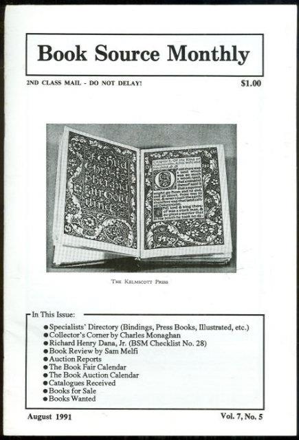 BOOK SOURCE MONTHLY MAGAZINE AUGUST 1991
