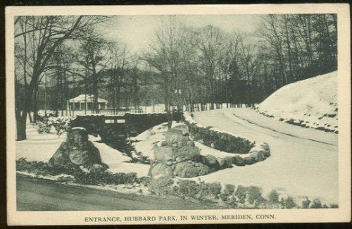 HUBBARD PARK IN WINTER MERIDEN, CONNECTICUT