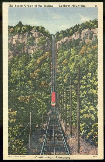 STEEP GRADE OF THE INCLINE RAILROAD, CHATTANOOGA, TENNESSEE