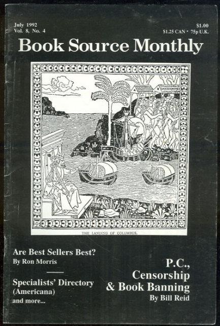 BOOK SOURCE MONTHLY MAGAZINE JULY 1992
