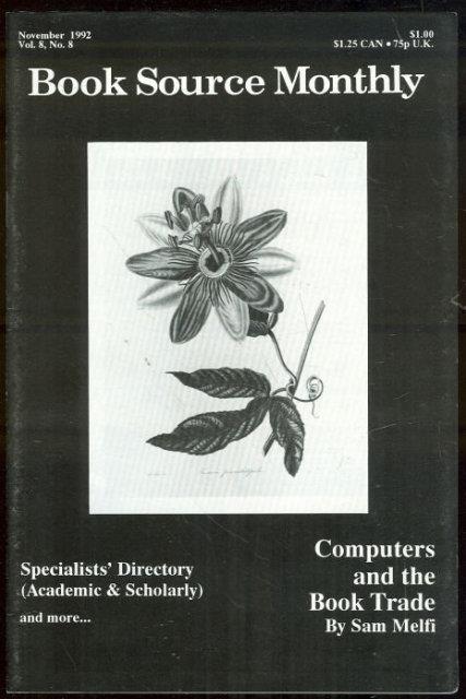 BOOK SOURCE MONTHLY MAGAZINE NOVEMBER 1992