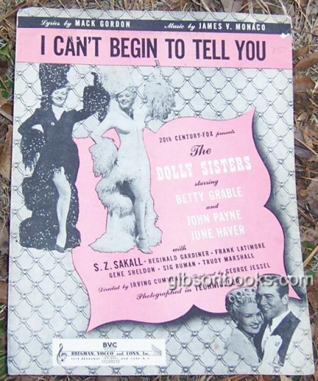 I CAN'T BEGIN TO TELL YOU