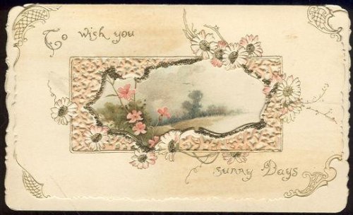 VICTORIAN CHRISTMAS CARD TO WISH YOU SUNNY DAYS