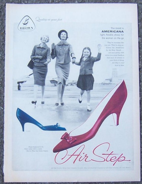 1959 AIR STEP AMERICANA WOMEN'S SHOES LIFE MAGAZINE SHOE ADVERTISMENT