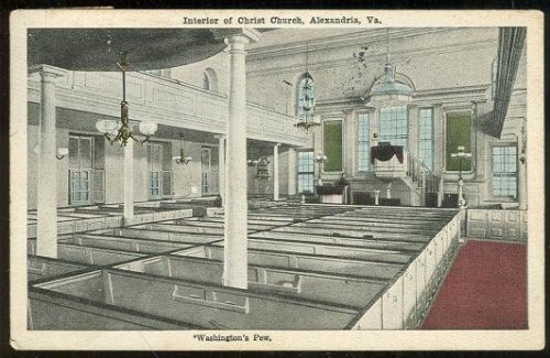 WASHINGTON'S PEW, CHRIST CHURCH, ALEXANDRIA, VIRGINIA