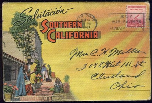 SOUVENIR POSTCARD FOLDER FROM SOUTHERN CALIFORNIA