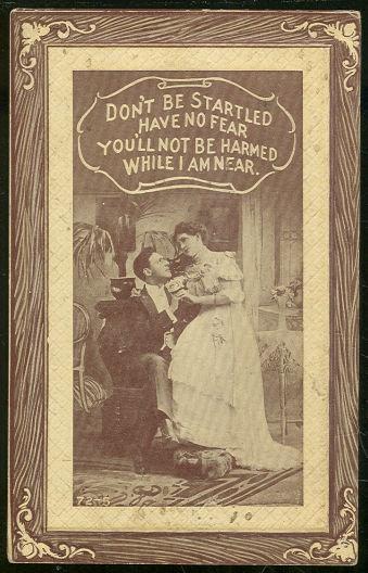 LOVELY VICTORIAN LADY BEING PROTECTED