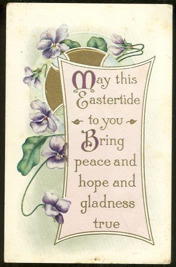EASTERTIDE POSTCARD TO BRING YOU PEACE AND HOPE