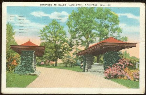 ENTRANCE TO BLACK HAWK PARK, ROCKFORD, ILLINOIS