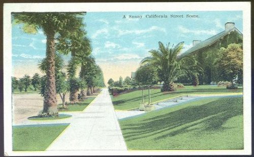 SUNNY CALIFORNIA STREET SCENE