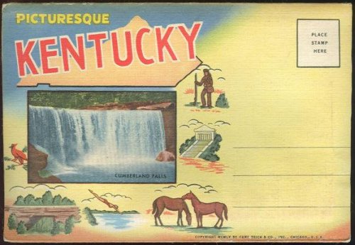SOUVENIR POSTCARD FOLDER OF PICTURESQUE KENTUCKY