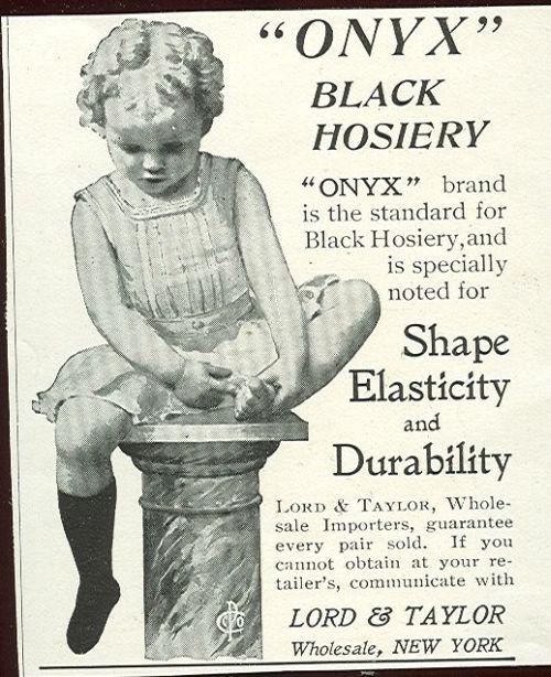 1901 LADIES HOME JOURNAL ONYX BLACK HOSIERY MAGAZINE ADVERTISEMENT