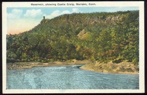 RESERVOIR, SHOWING CASTLE CRAIG, MERIDEN, CONNECTICUT