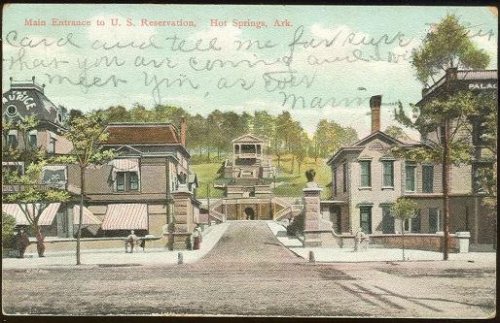 MAIN ENTRANCE TO US RESERVATION HOT SPRINGS, ARKANSAS