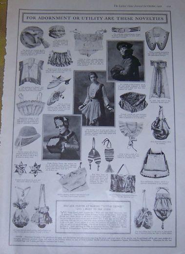 1916 LADIES HOME JOURNAL FOR ADORNMENT OR UTILITY NOVELTIES ARE THESE NOVELETIES