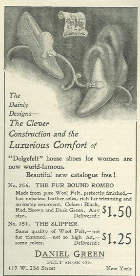 1901 LADIES HOME JOURNAL DANIEL GREEN DOLGEFELT HOUSE SHOES MAGAZINE ADVERTISEMENT