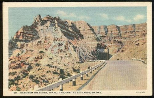 VIEW FROM THE SOUTH TUNNEL THROUGH THE BAD LANDS, SOUTH DAKOTA