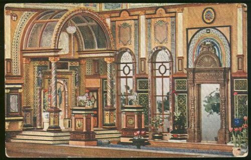 TUCK'S POSTCARD OF GREAT THRONE ROOM IN TITANIA'S PALACE