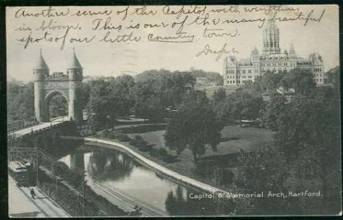 CAPITOL AND MEMORIAL ARCH, HARTFORD, CONNECTICUT