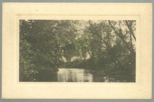 RURAL LANDSCAPE WITH STREAM AND TREES