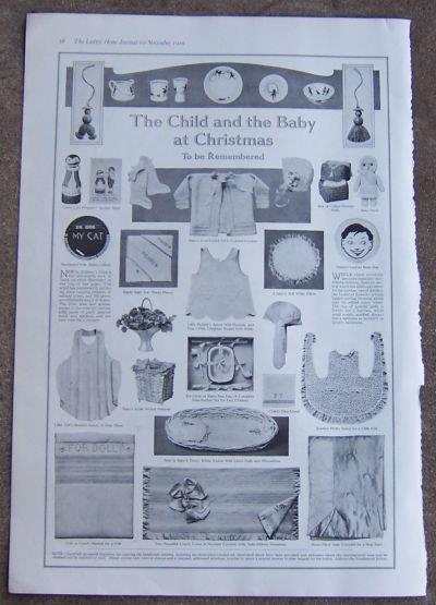 1916 LADIES HOME JOURNAL THE CHILD AND BABY AT CHRISTMAS