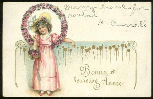 FRENCH POSTCARD FOR A BONNE ET HEUREUSE ANNEE