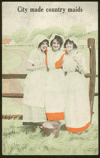 THREE LOVELY CITY MADE COUNTRY MAIDS