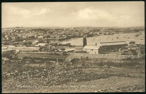 FALMOUTH ENGLAND FROM ABOVE RAILWAY STATION