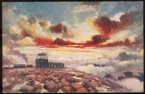 SUNRISE FROM PIKE'S PEAK, COLORADO