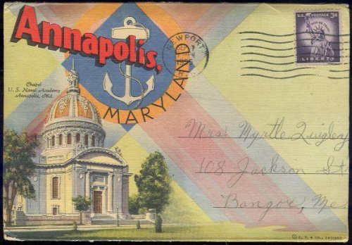 SOUVENIR POSTCARD FOLDER OF US NAVAL ACADEMY ANNAPOLIS, MARYLAND
