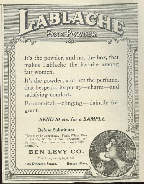 1921 LADIES HOME JOURNAL LABLACHE FACE POWDER MAGAZINE ADVERTISEMENT