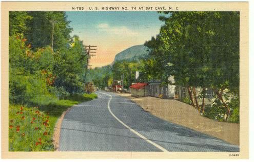 US HIGHWAY NO. 74 AT BAT CAVE, NORTH CAROLINA