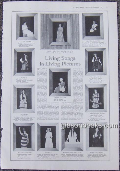 1917 LADIES HOME JOURNAL PAGE WORLD OF LIVING SONGS IN LIVING PICTURES