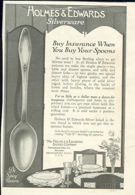 1916 LADIES HOME JOURNAL ADVERTISEMENT FOR HOLMES AND EDWARDS SILVERWARE
